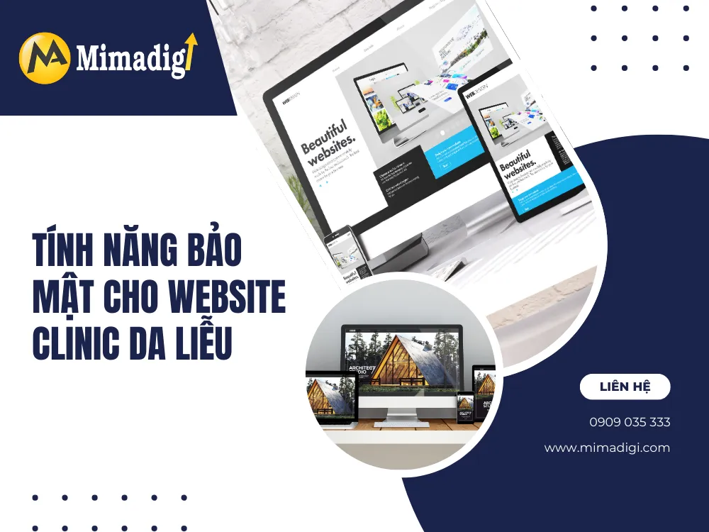 Tính Năng Bảo Mật Cho Website Clinic Da Liễu tại mima