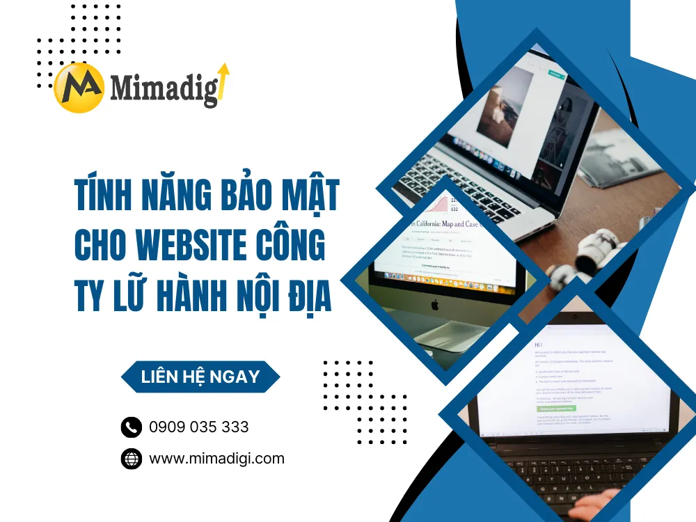 Tính Năng Bảo Mật Cho Website Công Ty Lữ Hành Nội Địa tại mima