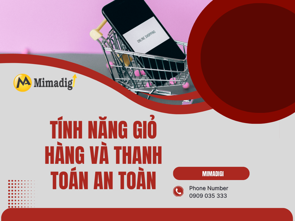 Shopping cart and secure payment features at MIMA