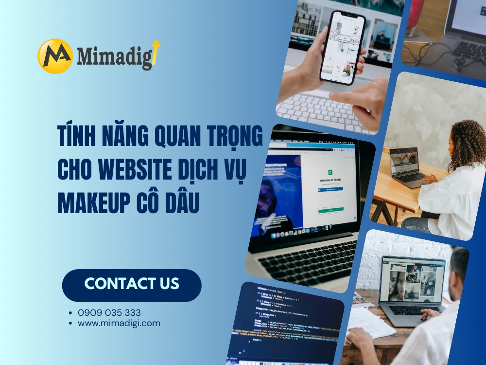 Tính Năng Quan Trọng Cho Website Dịch Vụ Makeup Cô Dâu tại mima