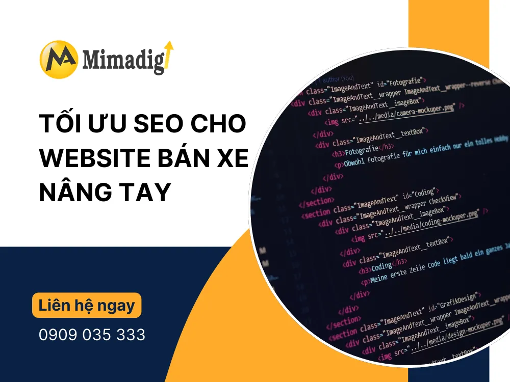 Tối ưu SEO cho website bán xe nâng tay tại mima
