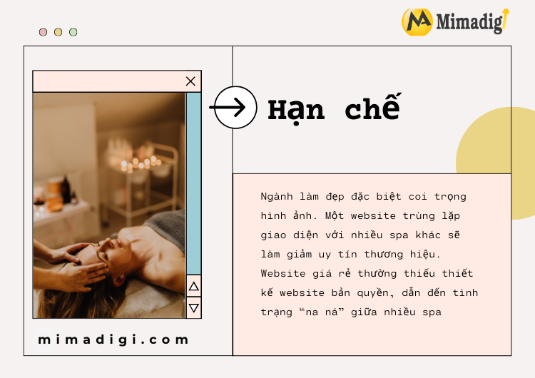 Cheap Spa & Beauty Website Design at Mima