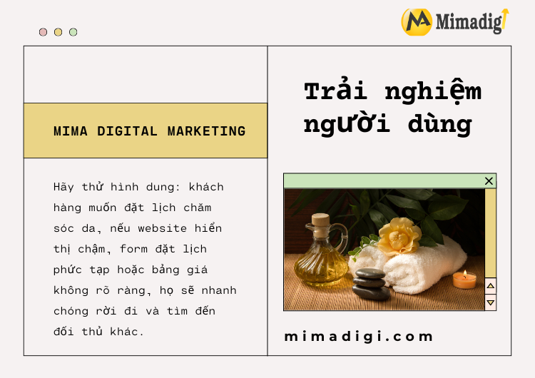 Cheap Spa & Beauty Website Design at Mima