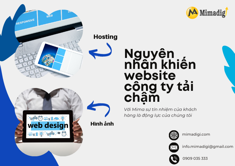 Nguyên nhân khiến website công ty tải chậm tại Mima