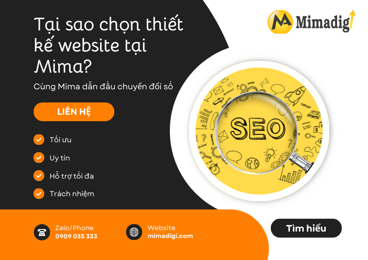 Tại sao chọn dịch vụ thiết kế website tại Mima?