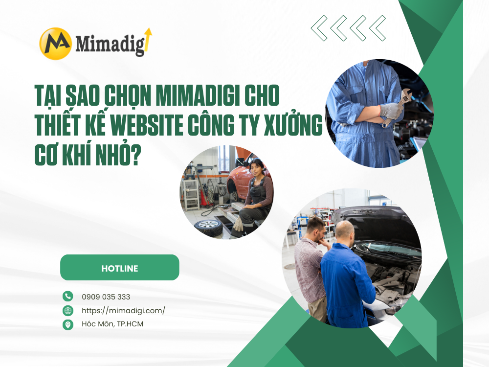 Website Design for Small Mechanical Workshops at mimadigi