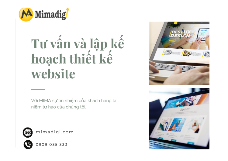 Company website design process in Hanoi at Mima