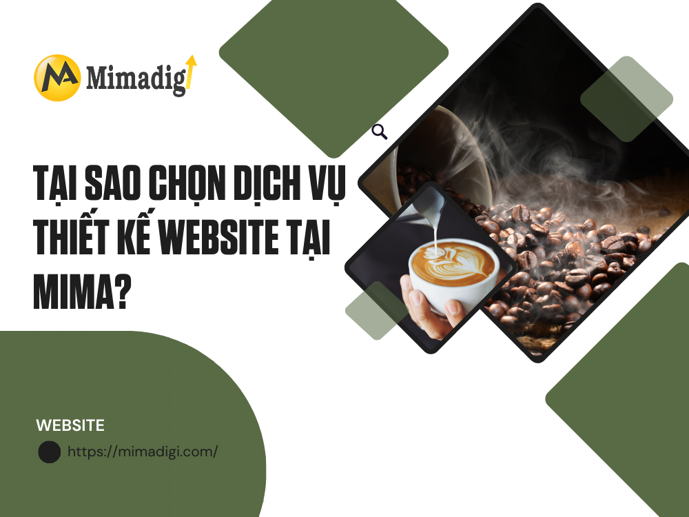 Thiết kế website thương hiệu cà phê tại mimadigi