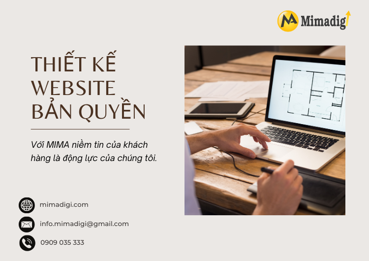 Proprietary website design at Mima
