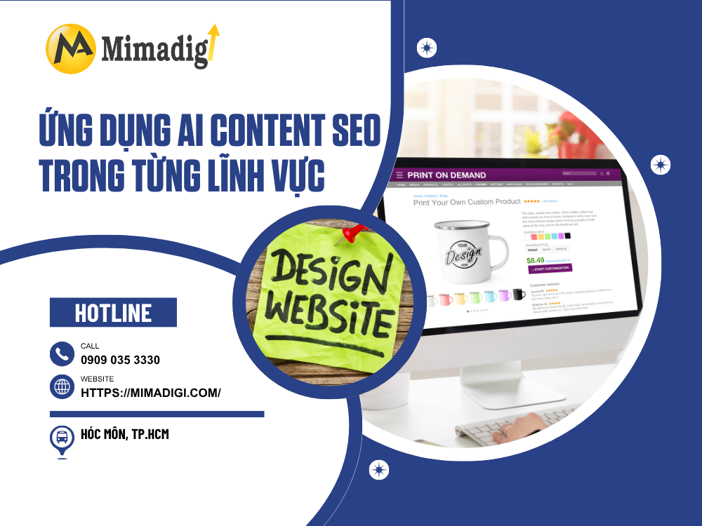 Website tích hợp AI Content SEO - Thời đại đưa web lên top google tại mimadigi