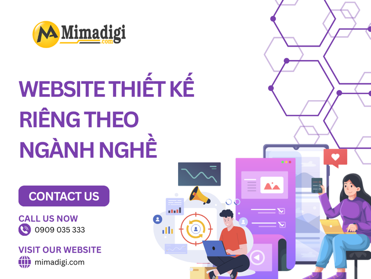 Website thiết kế riêng theo ngành nghề và mô hình kinh doanh