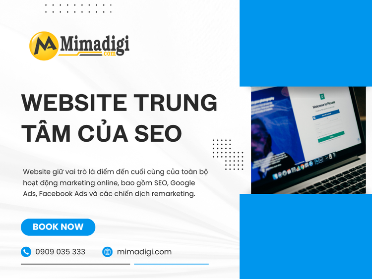 Website trung tâm của SEO, quảng cáo và bán hàng