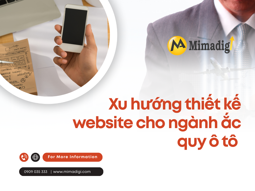 Xu hướng thiết kế website cho ngành ắc quy ô tô tại mima