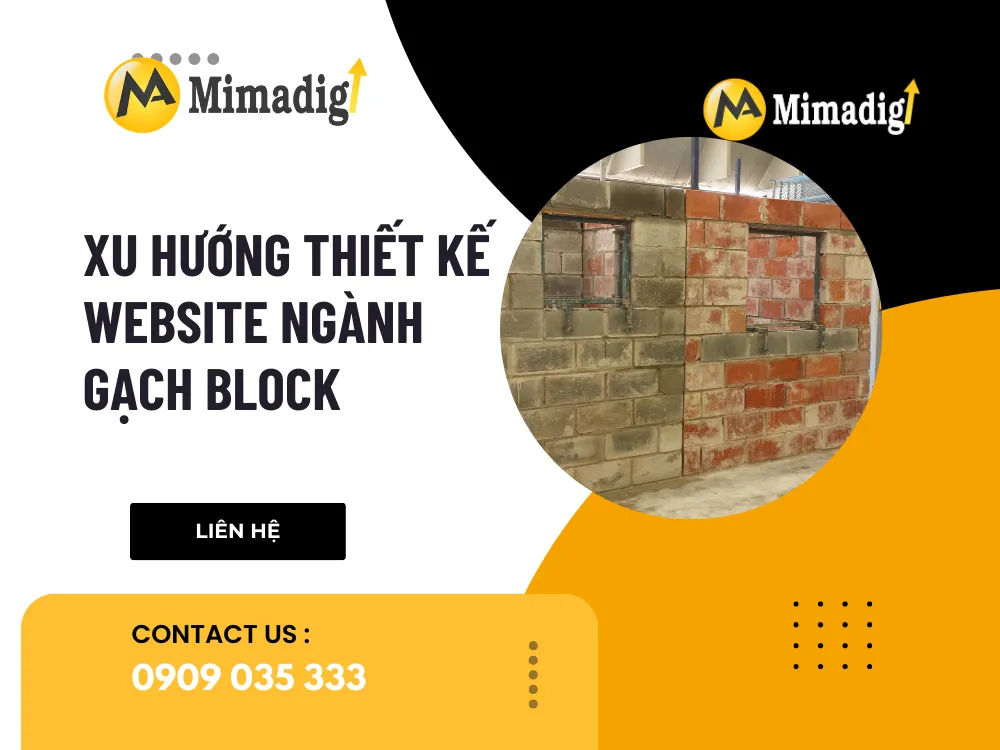 Xu hướng thiết kế website ngành gạch block tại mimam
