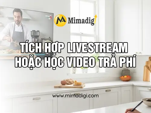 Thiết kế website dịch vụ dạy nấu ăn tại nhà mimadigi