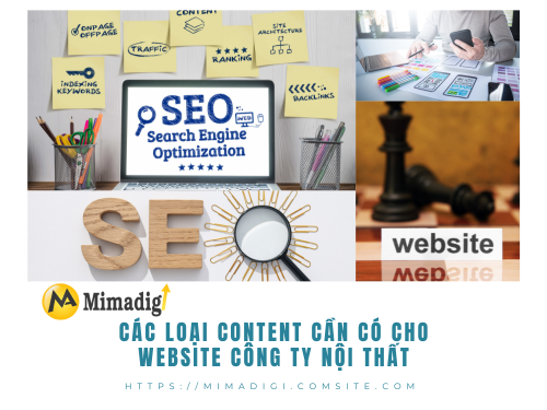 Content website cho công ty nội thất của mimadigi