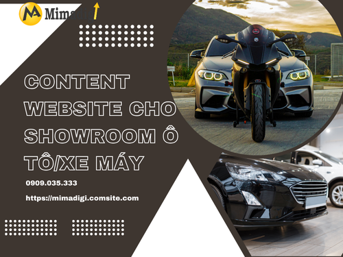 Content website cho showroom ô tô/xe máy của mimadigi