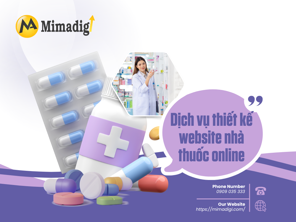 Thiết kế website nhà thuốc online tại mimadigi