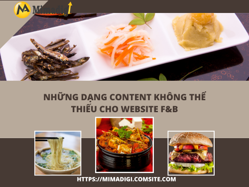 Content website cho lĩnh vực F&B của mimadigi