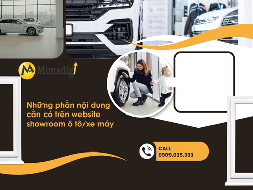 Content website cho showroom ô tô/xe máy của mimadigi