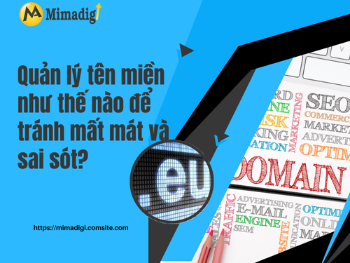 Quản lý tên miền như thế nào để tránh mất mát và sai sót? của mimadigi