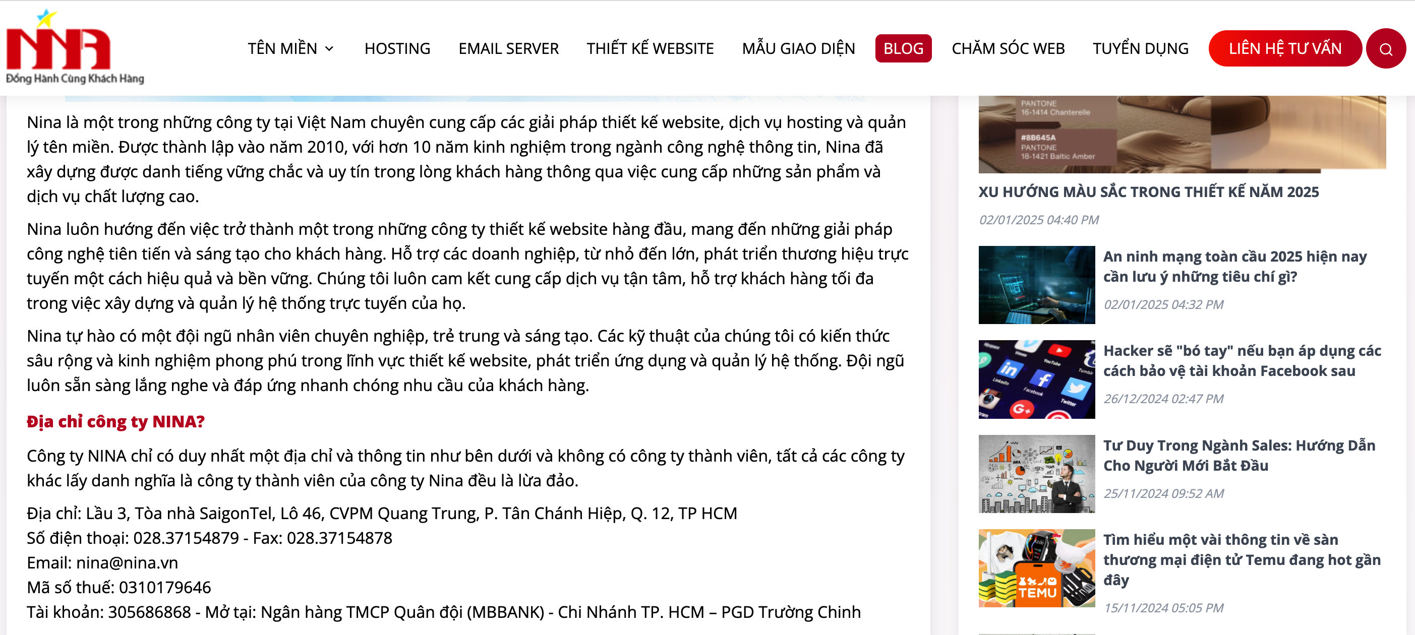 NINA Lừa Đảo? Góc Nhìn Đa Chiều Về Công Ty Thiết Kế Web NINA