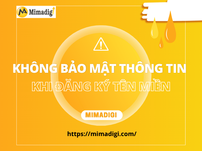 Không bảo mật thông tin khi đăng ký tên miền