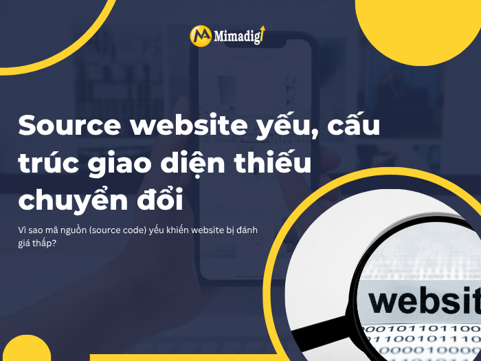 Weak Website Source Code, Non-Conversion-Optimized Interface Structure at MIMADIGI