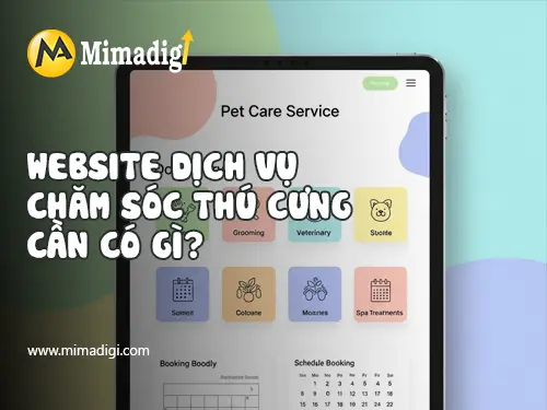 Thiết kế website dịch vụ chăm sóc thú cưng tại mimadigi