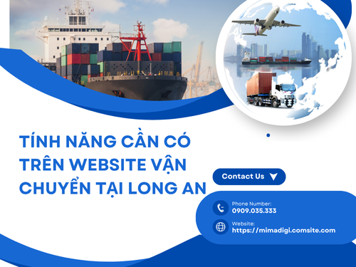 Làm website dịch vụ vận chuyển Long An của mimadigi