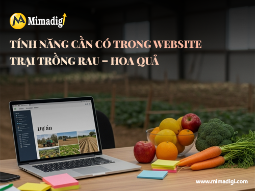 Thiết kế website trại trồng rau – hoa quả sạch tại mimadigi