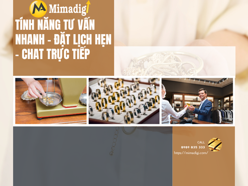 Thiết kế website tiệm vàng – trang sức tại Vũng Tàu của mimadigi