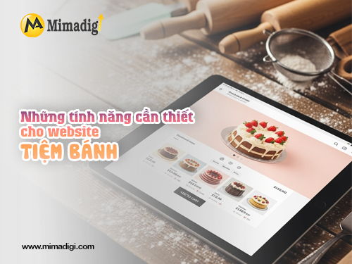 Thiết kế website tiệm bánh online tại mimadigi