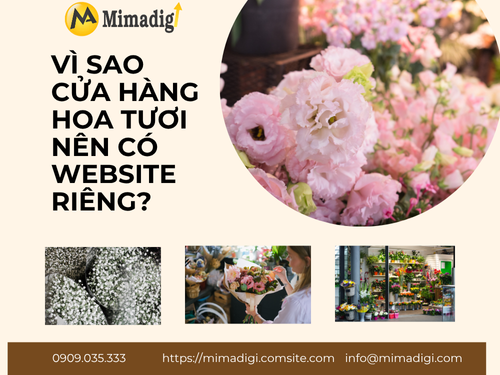 Thiết kế website cửa hàng hoa tươi tại mimadigi