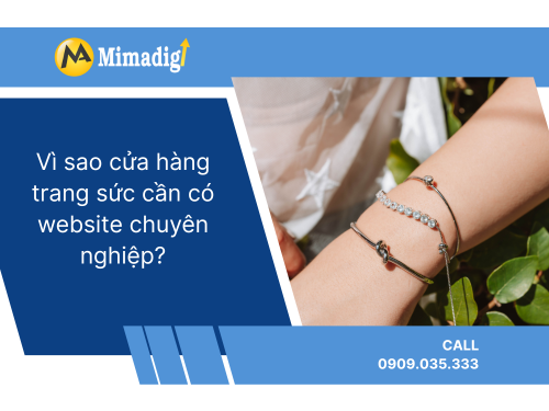 Thiết kế website cửa hàng vàng bạc, trang sức tại mimadigi