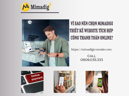 Website tích hợp cổng thanh toán online tại mimadigi