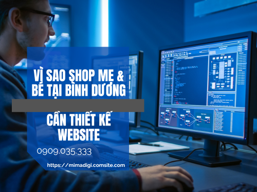 Thiết kế website shop mẹ & bé tại Bình Dương của mimadigi