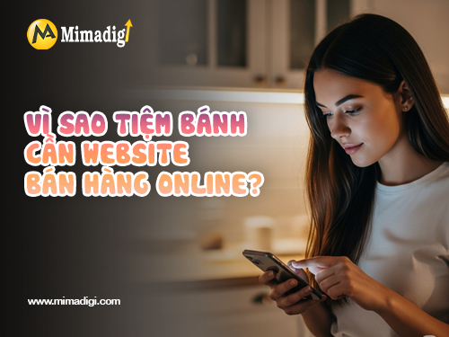 Thiết kế website tiệm bánh online tại mimadigi