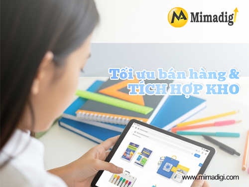 Thiết kế website bán sách, văn phòng phẩm tại mimadigi