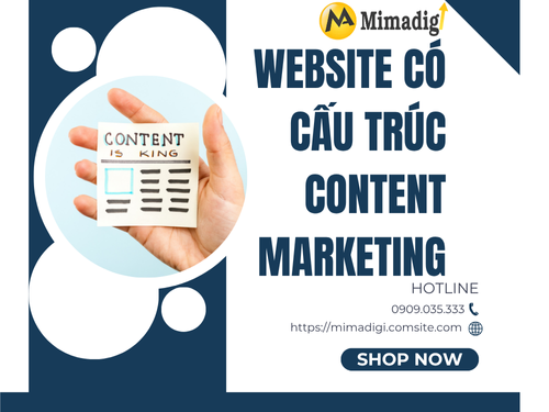 Website có cấu trúc content marketing tại mimadigi