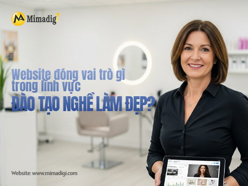 Thiết kế website dạy nghề spa, nail, make up tại mimadigi