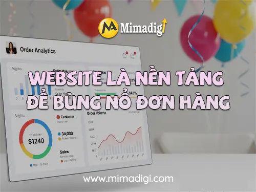 Thiết kế website dịch vụ trang trí tiệc sinh nhật tại mimadigi