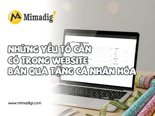 Thiết kế website dịch vụ làm quà tặng cá nhân hóa tại mimadigi